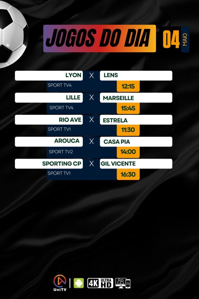Jogos do dia UniTV 04/05